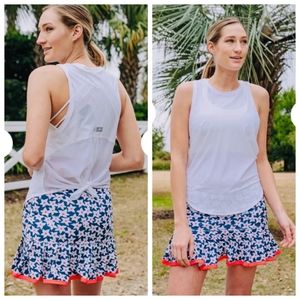 40Lime Tennis Tie Break Top White 8